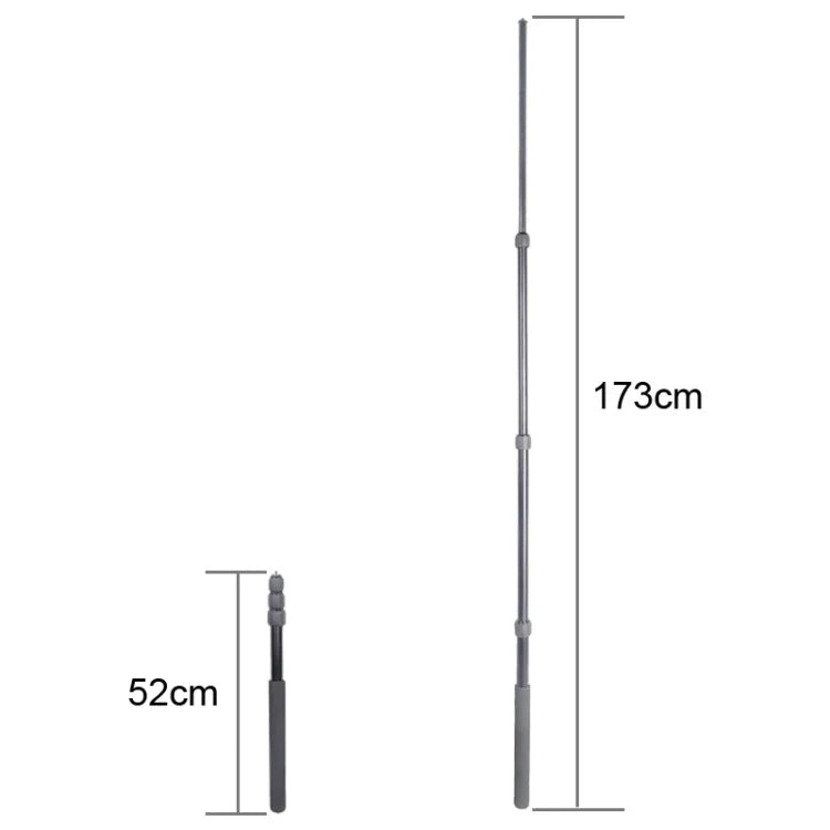 アルミ合金 ハンドヘルドブームポールホルダー SLRカメラ/LEDライトマイク用 最大長さ：173cm