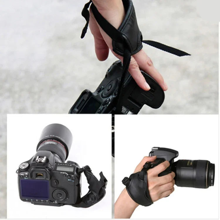 ハンドグリップ ソフトPUレザーリストストラップ Nikon / Canon / Sonyカメラ用