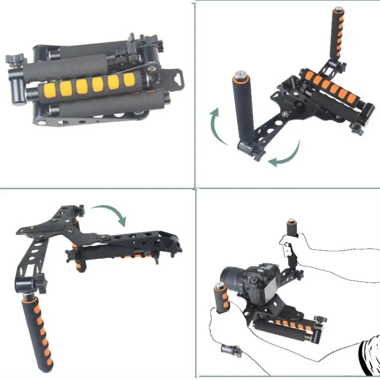 YELANGU YLG0107D Rig I 多機能ハンドル カメラショルダーマウント DSLRカメラ / ビデオカメラ用