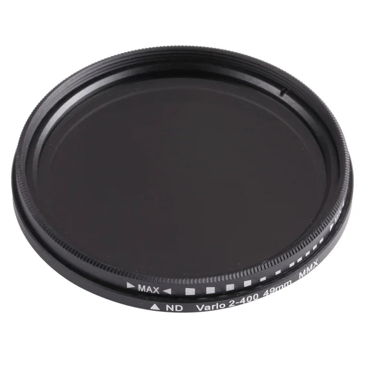 49mm NDフェーダー ニュートラルデンシティ調整可能可変フィルター、ND 2からND 400フィルター、49mm