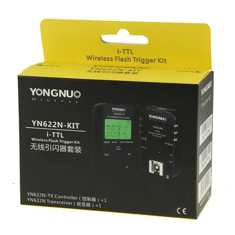 YONGNUO YN622N-KIT i-TTL ワイヤレスフラッシュトリガーコントローラー＋トランシーバーキット Nikonカメラ用, Nikon用