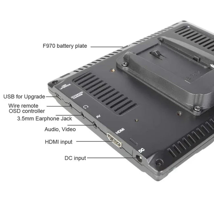FEELWORLD FW-759 7インチスリムデザイン 1280 x 800 カメラフィールドモニター HDMI 1080P