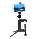 GoPro、Insta360、DJIおよびその他のアクションカメラ用三脚アダプター付きデスクトップ固定クランプホルダー、クランプサイズ：1 - 6 cm、テーブルクランプ