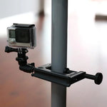 GoPro、Insta360、DJIおよびその他のアクションカメラ用三脚アダプター付きデスクトップ固定クランプホルダー、クランプサイズ：1 - 6 cm、テーブルクランプ