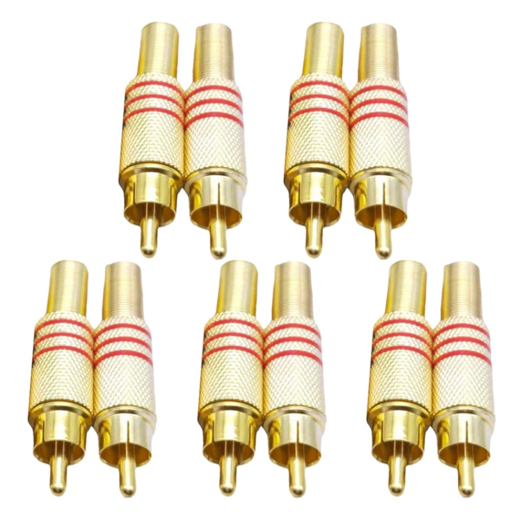 JL0924 3.5mm RCAジャックコネクター（10個入りパッケージ、価格は10個分）、JL0924 3.5mm RCA（赤）