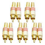 JL0924 3.5mm RCAジャックコネクター（10個入りパッケージ、価格は10個分）、JL0924 3.5mm RCA（赤）