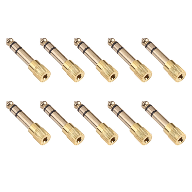6.35mm オス から 3.5mm メス オーディオジャックアダプター（10個入りパッケージ、価格は10個分）、6.35mm オス から 3.5mm メス