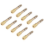 6.35mm オス から 3.5mm メス オーディオジャックアダプター（10個入りパッケージ、価格は10個分）、6.35mm オス から 3.5mm メス
