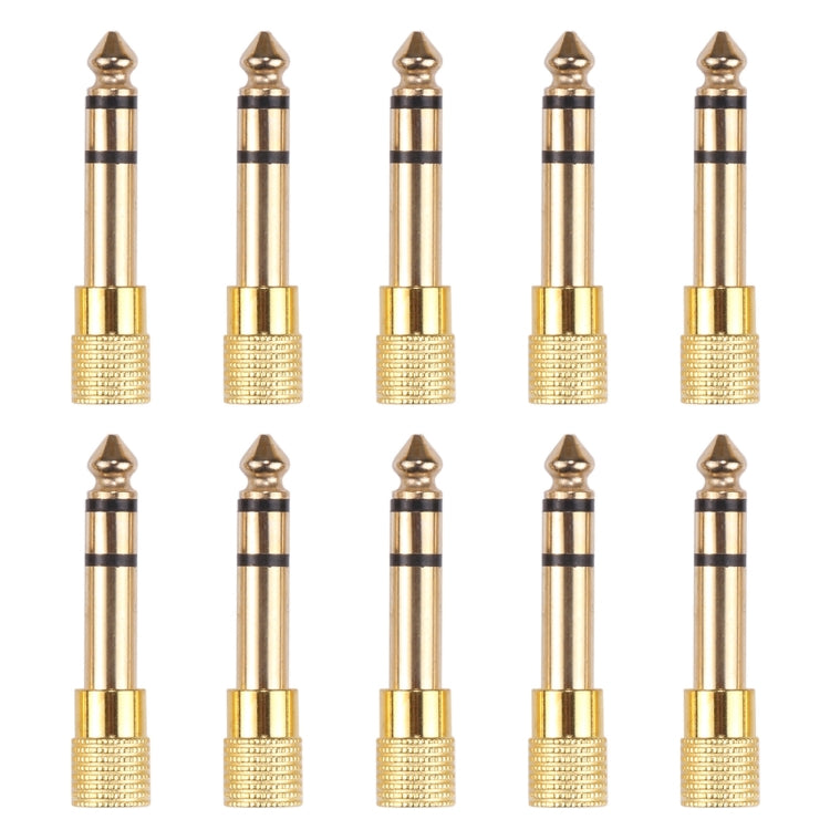 6.35mm オス から 3.5mm メス オーディオジャックアダプター（10個入りパッケージ、価格は10個分）、6.35mm オス から 3.5mm メス