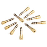 6.35mm オス から 3.5mm メス オーディオジャックアダプター（10個入りパッケージ、価格は10個分）、6.35mm オス から 3.5mm メス