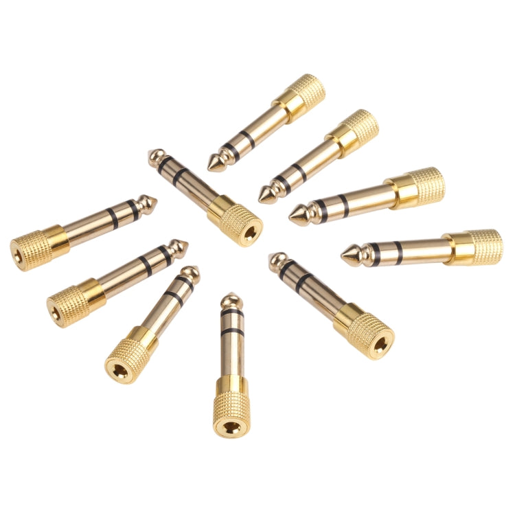 6.35mm オス から 3.5mm メス オーディオジャックアダプター（10個入りパッケージ、価格は10個分）、6.35mm オス から 3.5mm メス