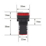 12V AD16-22D / S 22mm LED信号インジケーターライトランプ、12V