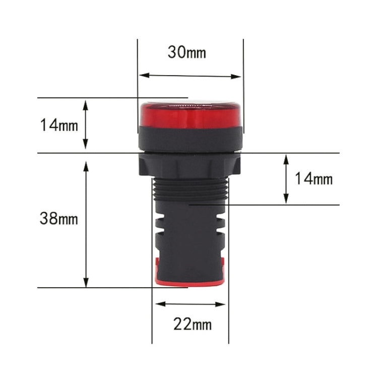 12V AD16-22D / S 22mm LED信号インジケーターライトランプ、12V