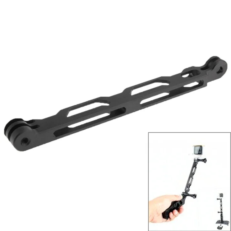 TMC CNC アルミニウムエクステンダー GoPro、Insta360、DJIおよびその他のアクションカメラ用、長さ: 16cm、長さ: 16cm（ブラック）