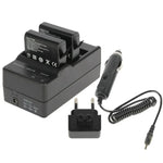AHDBT-401 デジタルカメラ用ダブルバッテリーチャージャー + 車載充電器 + アダプター GoPro HERO4用、GP280-B