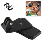 360度回転 バックパック Rec-Mounts クリップ クランプマウント GoPro、Insta360、DJIおよびその他のアクションカメラ用、Rec-Mountsクリップ（ブラック）
