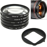 6in1 58mm クローズアップレンズフィルター マクロレンズフィルター＋フィルターアダプターリング GoPro HERO3用、6in1 58mm