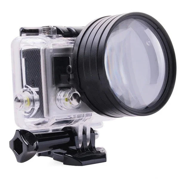 6in1 58mm クローズアップレンズフィルター マクロレンズフィルター＋フィルターアダプターリング GoPro HERO3用、6in1 58mm