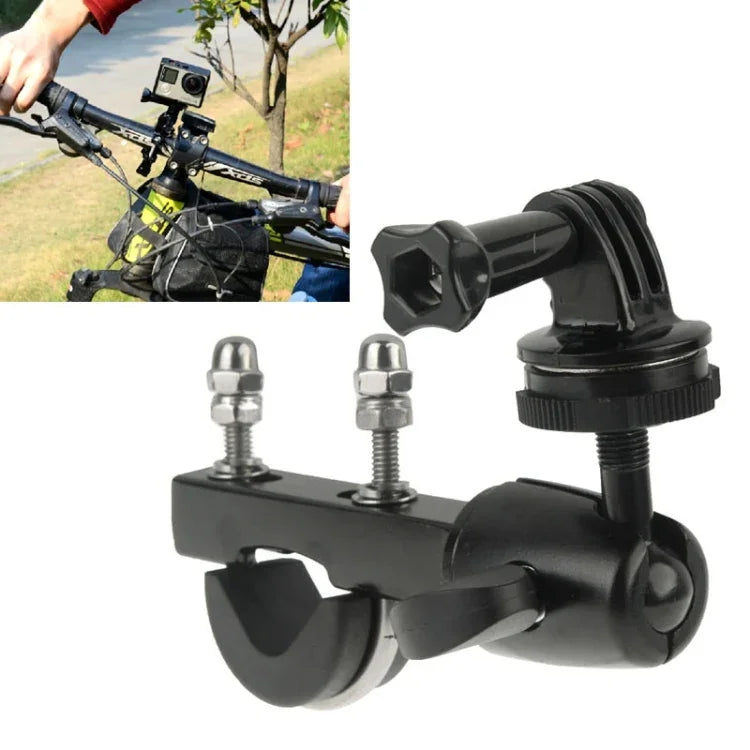 ハンドルバーシートポスト 大型ポールマウント バイク・モト自転車クランプ 三脚マウントアダプター＆ネジ付き GoPro、Insta360、DJIおよびその他のアクションカメラ用、モト自転車クランプ