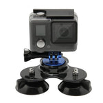 三角方向 吸盤マウント 三脚マウント＋ハンドルネジ付き GoPro、Insta360、DJIおよびその他のアクションカメラ用