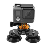 三角方向 吸盤マウント 三脚マウント＋ハンドルネジ付き GoPro、Insta360、DJIおよびその他のアクションカメラ用