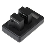 GP158-B LCDスクリーン デュアルバッテリーチャージャー GoPro HERO3+ /3 (AHDBT-301, AHDBT-302)用、充電容量表示、GoPro HERO3+ /3用