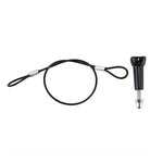 GoPro HERO11 Black/HERO10 Black / HERO9 Black /HERO8 Black /7 /6/ 5 /5 Session /4 /3+ /3 /2 /1用ステンレス製ランヤード／テザー（ネジ付き）、長さ：31.5cm