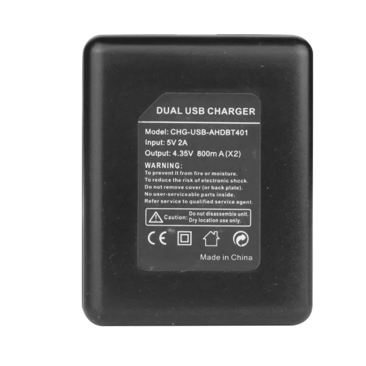 GoPro HERO4 (AHDBT-401)用USBデュアルバッテリートラベルチャージャー、GoPro HERO4対応