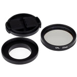 37mm CPLフィルター 円偏光レンズフィルター キャップ付き Xiaomi Xiaoyi 4K+ / 4K, Xiaoyi Lite, Xiaoyi スポーツカメラ用, 37mm CPLフィルター