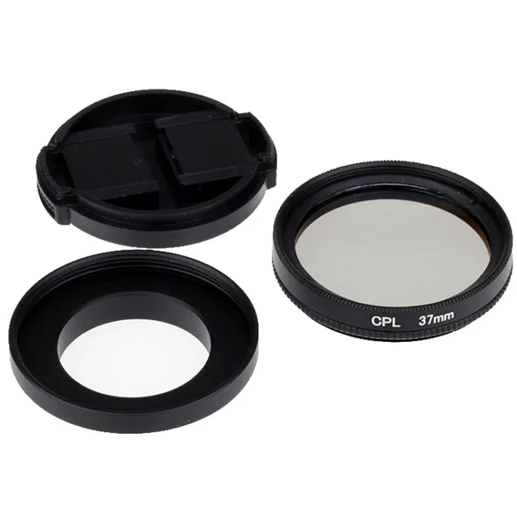 37mm CPLフィルター 円偏光レンズフィルター キャップ付き Xiaomi Xiaoyi 4K+ / 4K, Xiaoyi Lite, Xiaoyi スポーツカメラ用, 37mm CPLフィルター