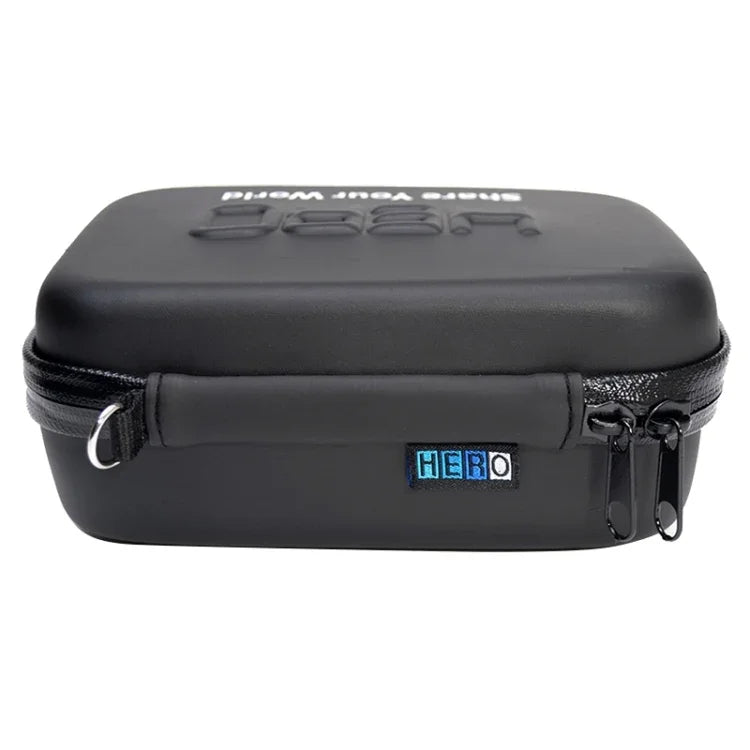 衝撃吸収防水 ポータブル トラベルケース GoPro, Insta360, DJI 他アクションカメラアクセサリー用, サイズ: 16cm x 12cm x 7cm