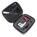 衝撃吸収防水 ポータブル トラベルケース GoPro, Insta360, DJI 他アクションカメラアクセサリー用, サイズ: 16cm x 12cm x 7cm