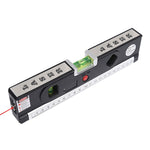 レーザーレベル テープメジャー付き プロ4（100cm） / LEDライト付きレベルバブル、LV-04