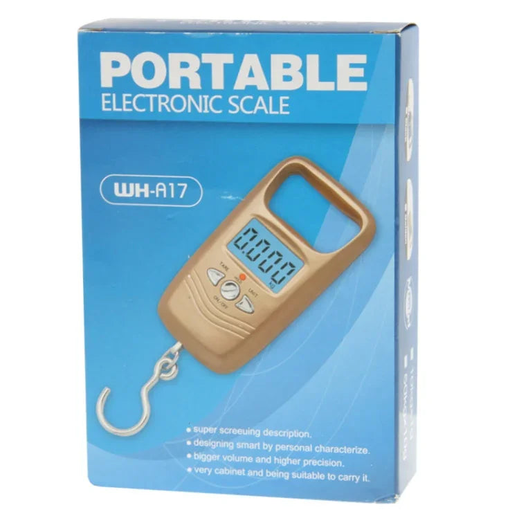 50kg x 10g LCD電子旅行用荷物フック重量計（WH-A17）、WH-A17