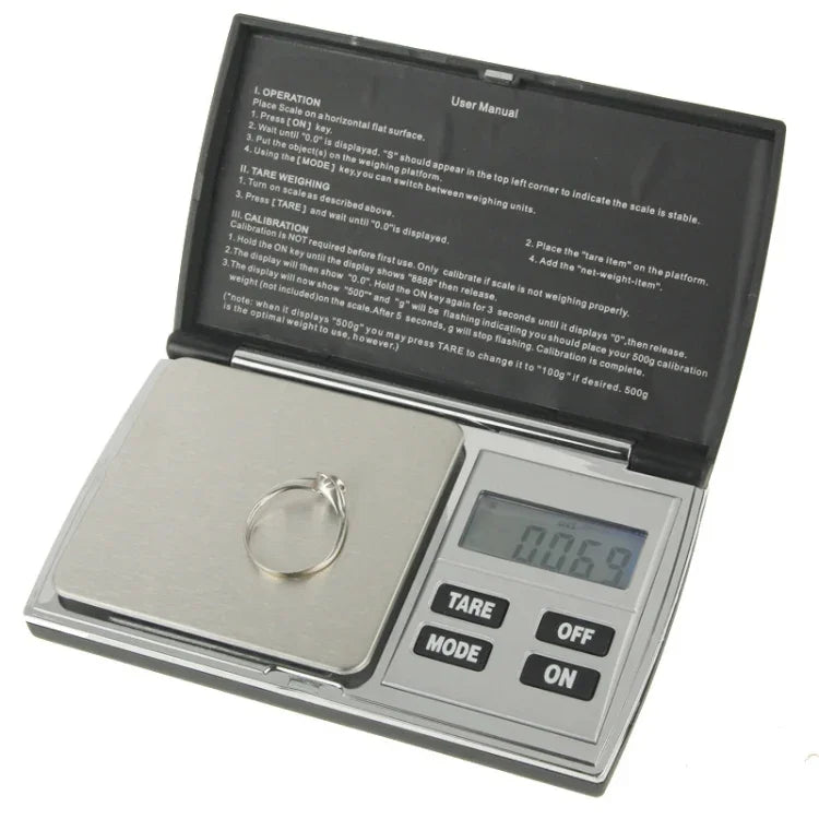 100g / 0.01g フリップオープン デジタルスケール バックライト付きLCD画面、100g / 0.01g