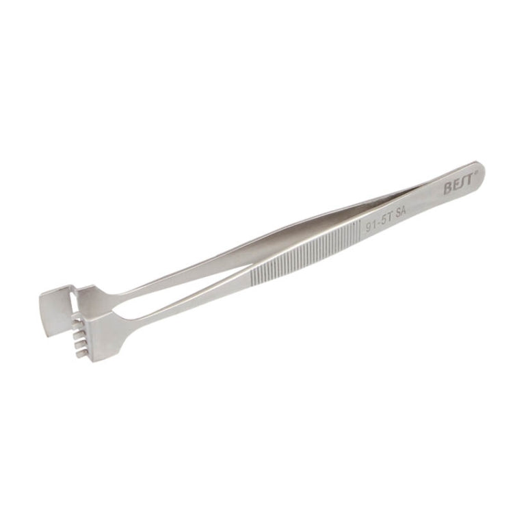 BEST BST-91-5T SAプロフェッショナルステンレスシリコンウェーハ用ウェーハピンセット, BST-91-5T
