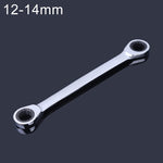 12-14mm プロフェッショナル両頭ラチェットレンチ, 長さ: 16.6cm, 12-13mm