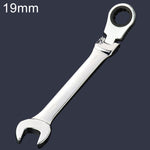 19mm 両用開口プラムラチェットアングルレンチ, 長さ: 24.5cm, 19mm