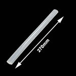 10本入り 実用透明白色ホットメルト接着スティック、サイズ：270 x 11mm（10本入りパッケージ、価格は10本分）、270 x 11mm