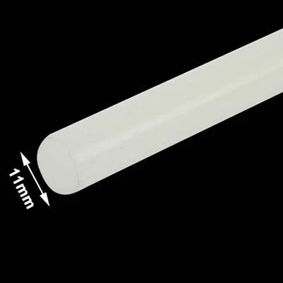 10本入り 実用透明白色ホットメルト接着スティック、サイズ：270 x 11mm（10本入りパッケージ、価格は10本分）、270 x 11mm