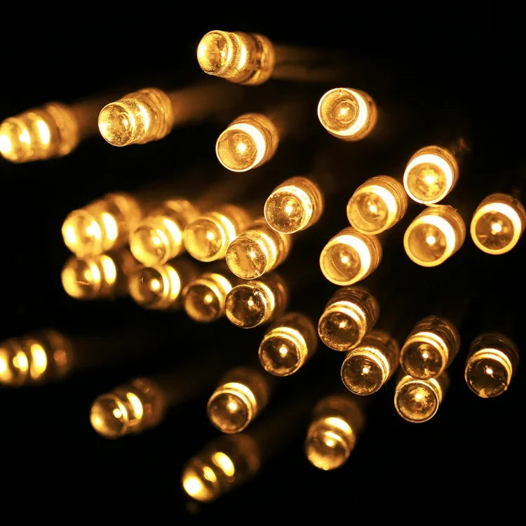 クリスマスパーティー用、20 LED 2モードフラッシュ、電池式、2m暖白色、2m白色ライト