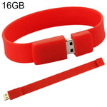 16GB シリコンブレスレット USB 2.0 フラッシュディスク、16GB