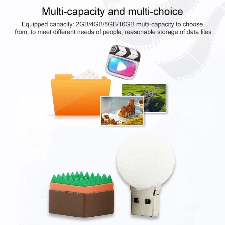 16GB ゴルフスタイルUSBフラッシュディスク、2GB、4GB、8GB、16GB
