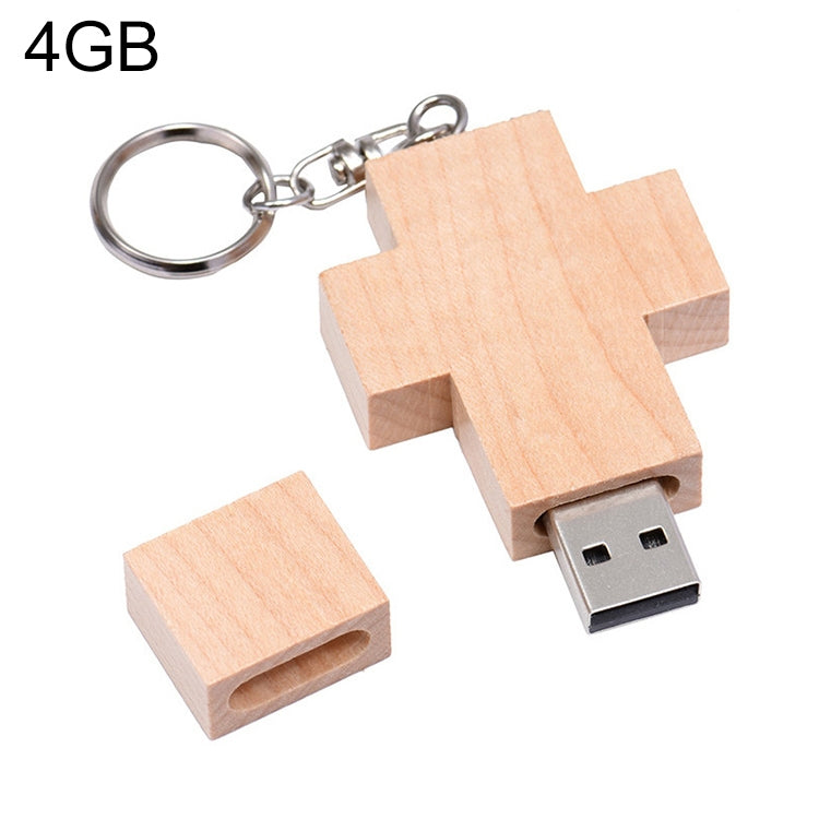 8GB 木製クロススタイルUSBフラッシュディスク、2GB、4GB、8GB