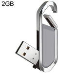 2GB メタリックキーチェーンスタイル USB 2.0 フラッシュディスク（グレー）、2GB（グレー）