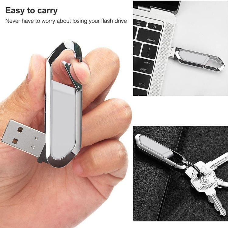 2GB メタリックキーチェーンスタイル USB 2.0 フラッシュディスク（グレー）、2GB（グレー）