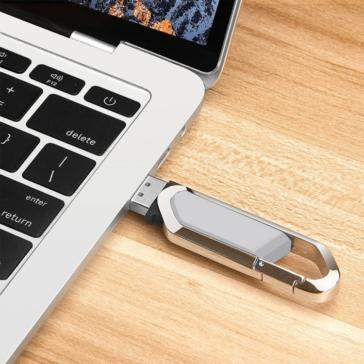 2GB メタリックキーチェーンスタイル USB 2.0 フラッシュディスク（グレー）、2GB（グレー）