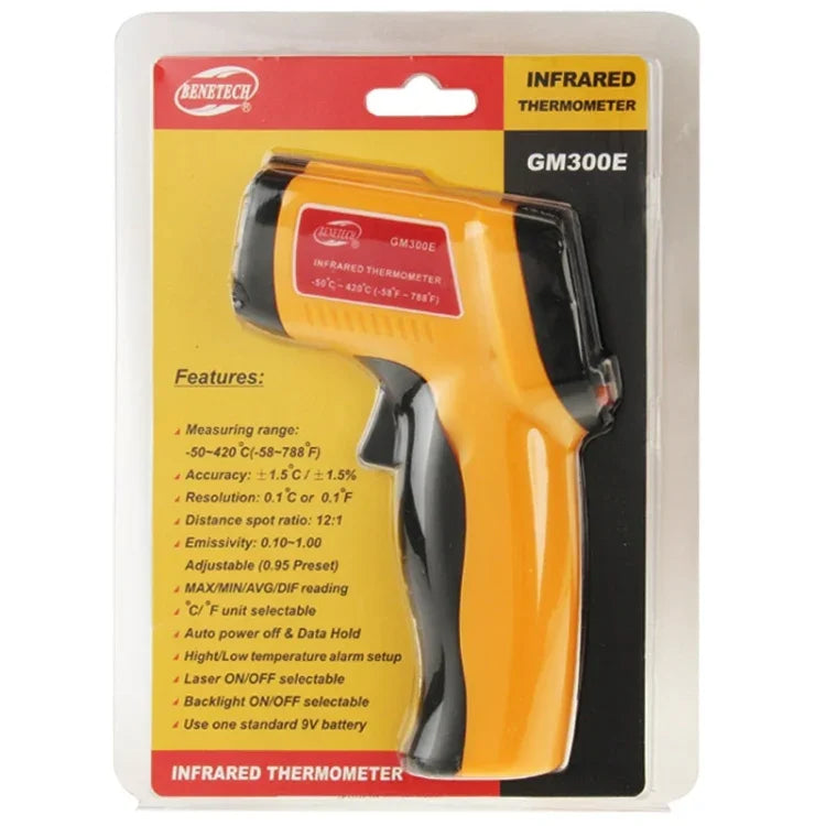 BENETECH GM300E デジタルレーザーポイント赤外線温度計 温度範囲：-50〜420度 セルシウス GM300E