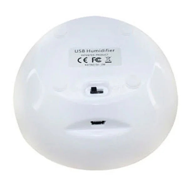 USB加湿器 ミニ赤色インジケーターと蒸気量調節スイッチ付き（ホワイト＋グリーン）、USB加湿器