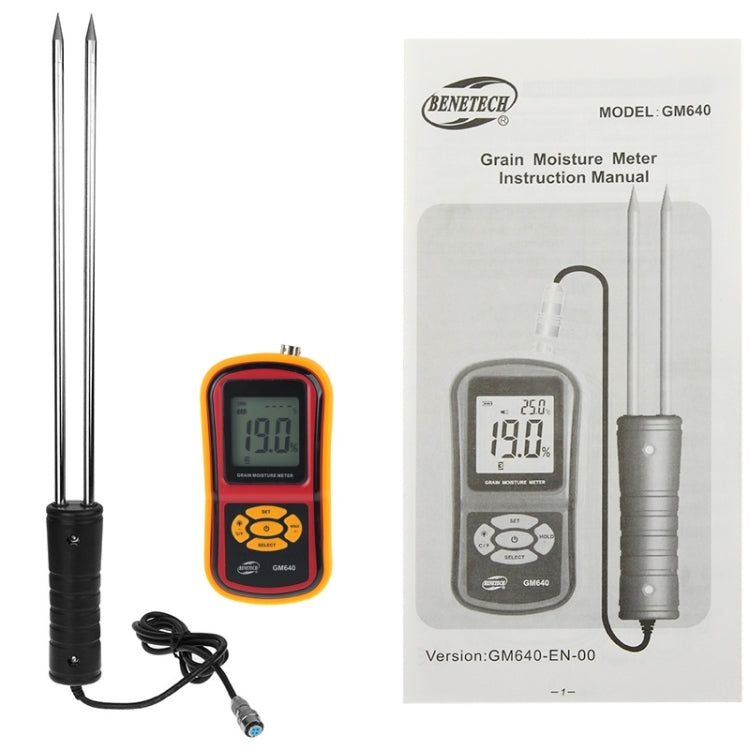 BENETECH GM640 高品質デジタル穀物水分計 LCDディスプレイ付き